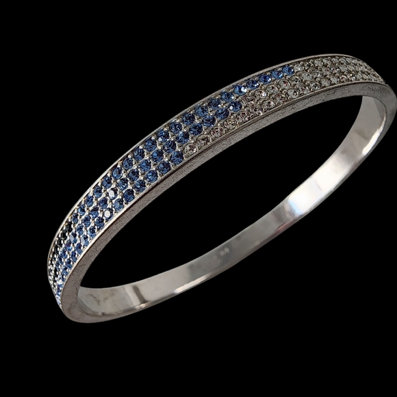 Coach bangle bracelet bangle petite pave rhinestones silver - Picture 2 of 12